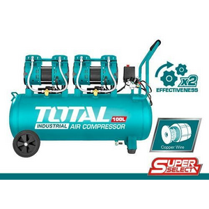 Total Air compressor 2X1200W 100L TCS2241008