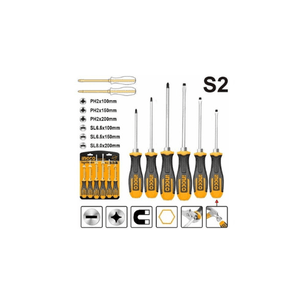 Ingco 6Pcs go-through screwdriver set HSGT680608 - Drill Pak