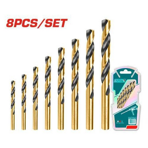 Total 8 Pcs HSS twist drill bits set TACSD0801