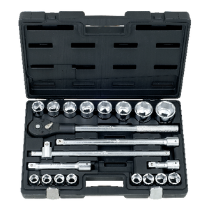 LICOTA MADE IN TAIWAN 21PCS 3/4" DR. FLANK SOCKET SET, 12PT 19-50MM - Drill Pak