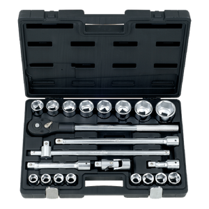 LICOTA MADE IN TAIWAN 22PCS 3/4" DR. FLANK SOCKET SET, MIRROR FINISH 19-50MM - Drill Pak