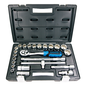 LICOTA MADE IN TAIWAN 24PCS 1/2" DR. SOCKET SET BLOW CASE 3/8" - 1-1/4" - Drill Pak