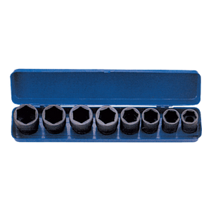 LICOTA MADE IN TAIWAN 8PCS 3/4" DR. IMPACT SOCKET SET, CR-MO BLACK FINISH 26-38MM - Drill Pak