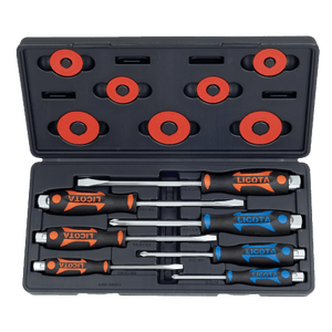 LICOTA MADE IN TAIWAN 7PCS GO THROUGH SCREWDRIVER SET BLOW CASE - Drill Pak