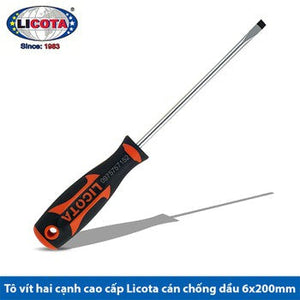 LICOTA MADE IN TAIWAN "-" HEAD SCREWDRIVER 6.5 X 200mm - Drill Pak