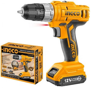 Ingco Lithium-Ion cordless drill 12V CDLI1221 - Drill Pak