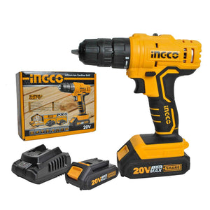 Ingco Lithium-Ion cordless drill 20V CDLI20011 - Drill Pak