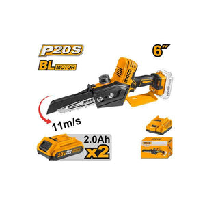 Ingco Cordless mini chain saw 20V CGSLI20686 - Drill Pak