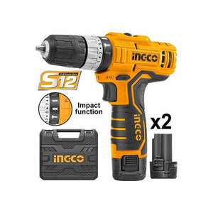 Ingco Lithium-Ion impact drill 12V CIDLI1232 - Drill Pak