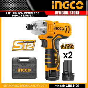 Ingco Lithium-Ion impact driver 12V CIRLI1201 - Drill Pak