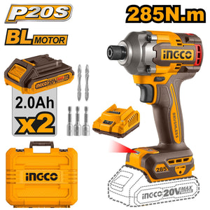 Ingco Cordless impact driver 20V CIRLI2028 - Drill Pak