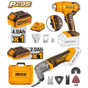 Ingco Cordless 2 Pcs combo kit 20V COSLI230703 - Drill Pak