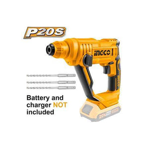 Ingco Lithium-Ion rotary hammer 20V CRHLI1601 - Drill Pak