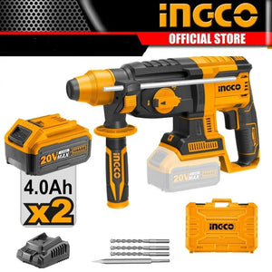 Ingco Cordless rotary hammer 20V CRHLI202287 - Drill Pak