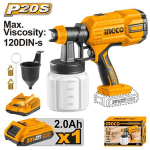 Ingco Cordless spray gun 20V CSGLI20406 - Drill Pak