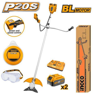 Ingco Lithium String Trimmer And Brush Cutter brushless motor 40V with battery and charger CSTLI202522 - Drill Pak