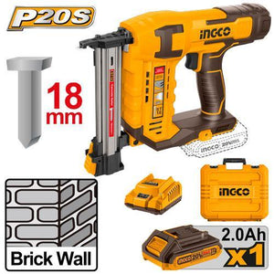 Ingco Cordless brick nailer 20V CSTLI3808 - Drill Pak