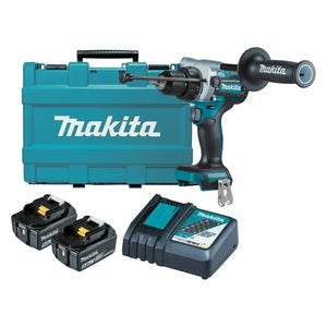 Makita Cordless Hammer Driver Drill 18V 1/2 Inch DHP486RTE - Drill Pak