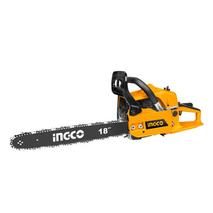 Ingco Gasoline chain saw 45.8cc 18" GCS45185 - Drill Pak