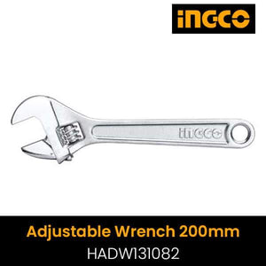 Ingco Adjustable wrench 8'' HADW131082 - Drill Pak