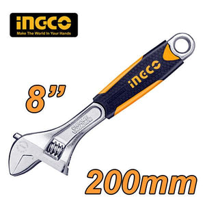 Ingco Adjustable wrench 8'' HADW131088 - Drill Pak