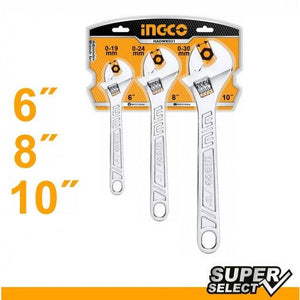 Ingco Adjustable wrench set HADWK031 - Drill Pak