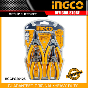 Ingco 4pcs circlip plier set 5" HCCPS26125 - Drill Pak