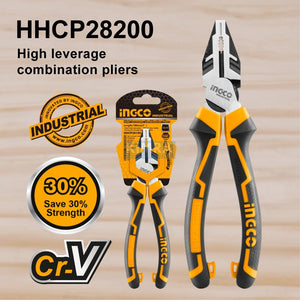 Ingco High leverage combination pliers 8" HHCP28200 - Drill Pak