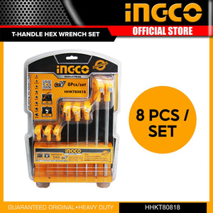 Ingco 8 Pcs T-handle hex wrench set HHKT80818 - Drill Pak