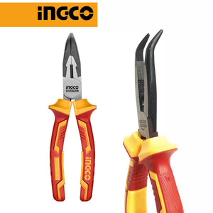 Ingco Insulated bent nose pliers 8" HIBNP28208 - Drill Pak