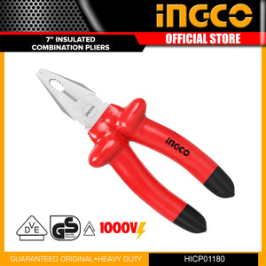 Ingco Insulated combination pliers 7" HICP01180 - Drill Pak