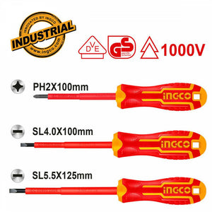 Ingco 3 Pcs insulated screwdriver set HKISD0308 - Drill Pak