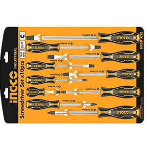 Ingco 10 Pcs screwdriver set HKSD1028 - Drill Pak