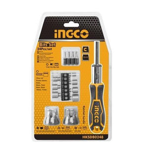 Ingco 24 Pcs screwdriver set HKSDB0248 - Drill Pak