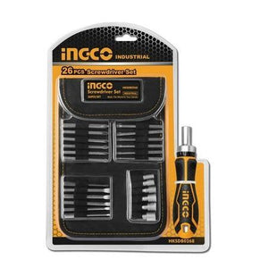 Ingco 26 Pcs screwdriver bit set HKSDB0268 - Drill Pak