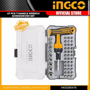 Ingco 47 Pcs T-handle wrench screwdriver set HKSDB0478 - Drill Pak