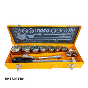 Ingco 15Pcs 3/4" DR.Socket-Set HKTS034151 - Drill Pak