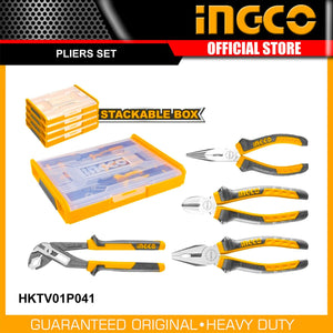 Ingco 4 Pcs Pliers set HKTV01P041 - Drill Pak