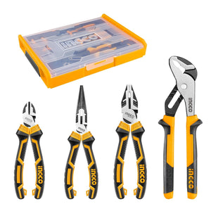 Ingco 4 Pcs Pliers set HKTV01P042 - Drill Pak