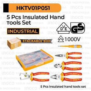 Ingco 5 Pcs Insulated hand tools set HKTV01P051 - Drill Pak