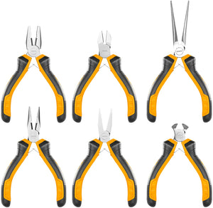 Ingco 6pcs mini pliers set 4.5" HMPS06115 - Drill Pak