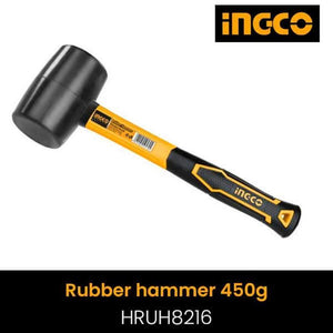 Ingco Rubber hammer 16oz/450g HRUH8216 - Drill Pak