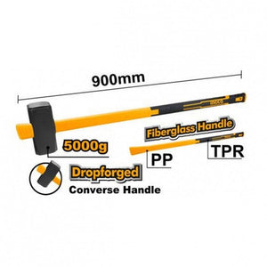 Ingco Stoning hammer (converse handle) 5000g HSTH03058D - Drill Pak