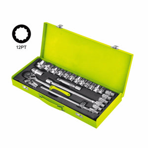 Prescott 24PCS 1/2" SOCKET SET PHWSL24 - Drill Pak