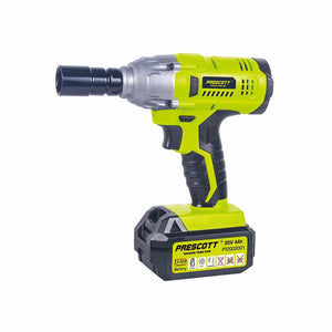 Prescott Cordless Impact Wrench DOUBLE Battery BL MOTOR 21V T118 - Drill Pak