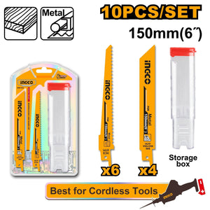 Ingco Reciprocating saw blades set 150mm RSB1002 - Drill Pak