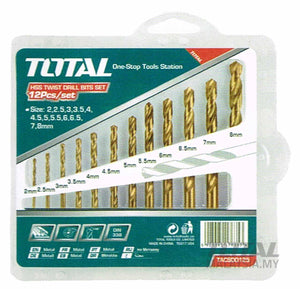 Total HSS twist drill bits set TACSD0125 - Drill Pak