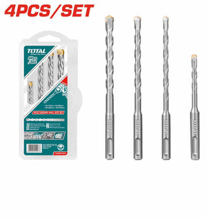 Total 4 Pcs hammer drill bits set TACSD1945 - Drill Pak