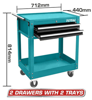 Total Tool cartwith 2 drawers THPTC201 - Drill Pak