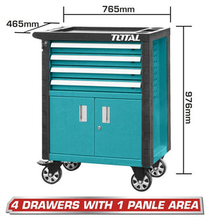 Total Roller cabinet 4 Drawers THRC01041 - Drill Pak